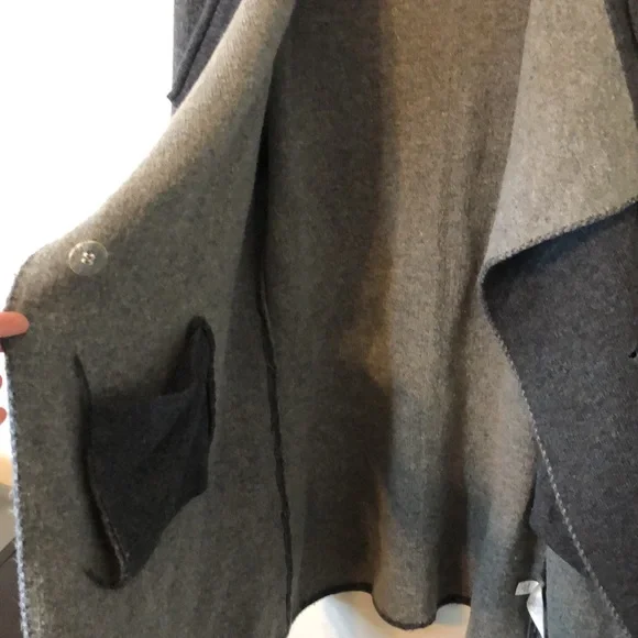 WHBM wool blend jacket lagenlook cardigan bohemian oversized witchycore - Picture 5 of 7